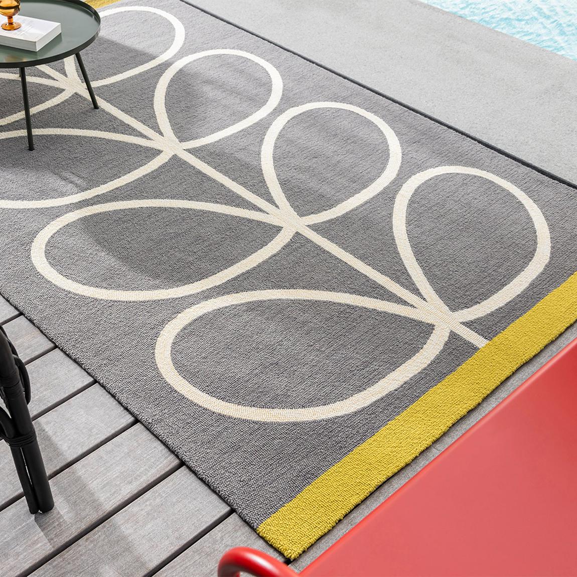Giant Linear Stem outdoor 460605 140x200cm Rug, Slate main product photo
