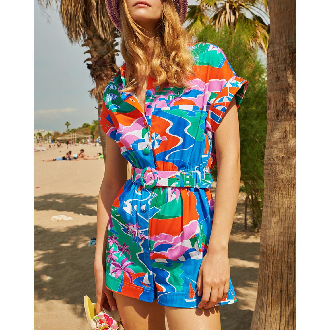 Blue Multi Isla Bonita Sienna Playsuit main product photo