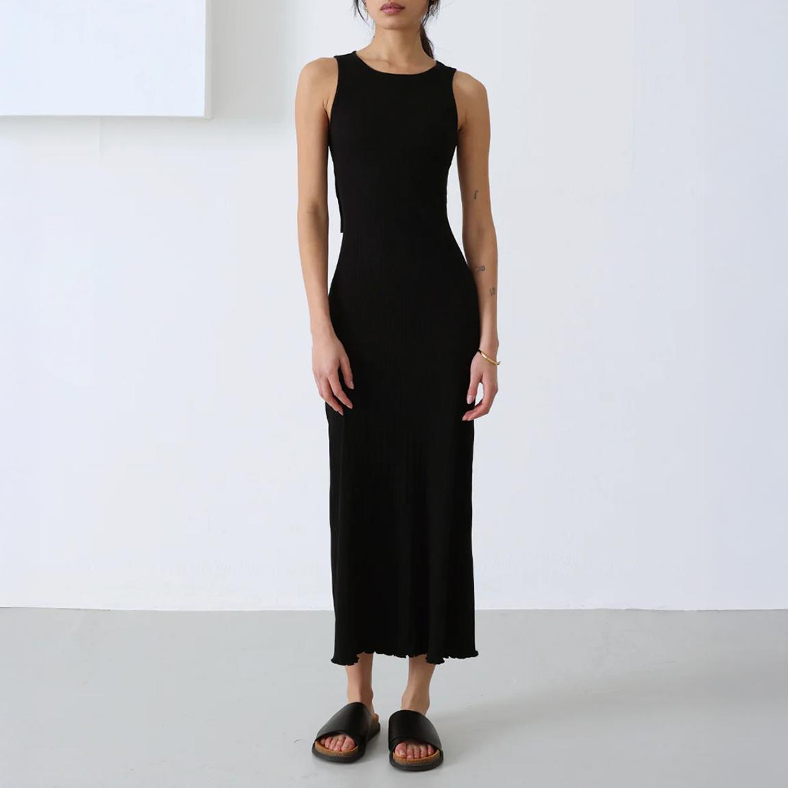 Black Tie Cutout Midaxi Dress main product photo