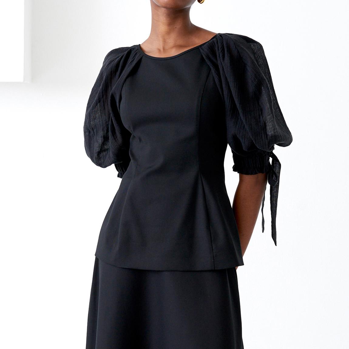 Black Tie Sleeve Blouse main product photo