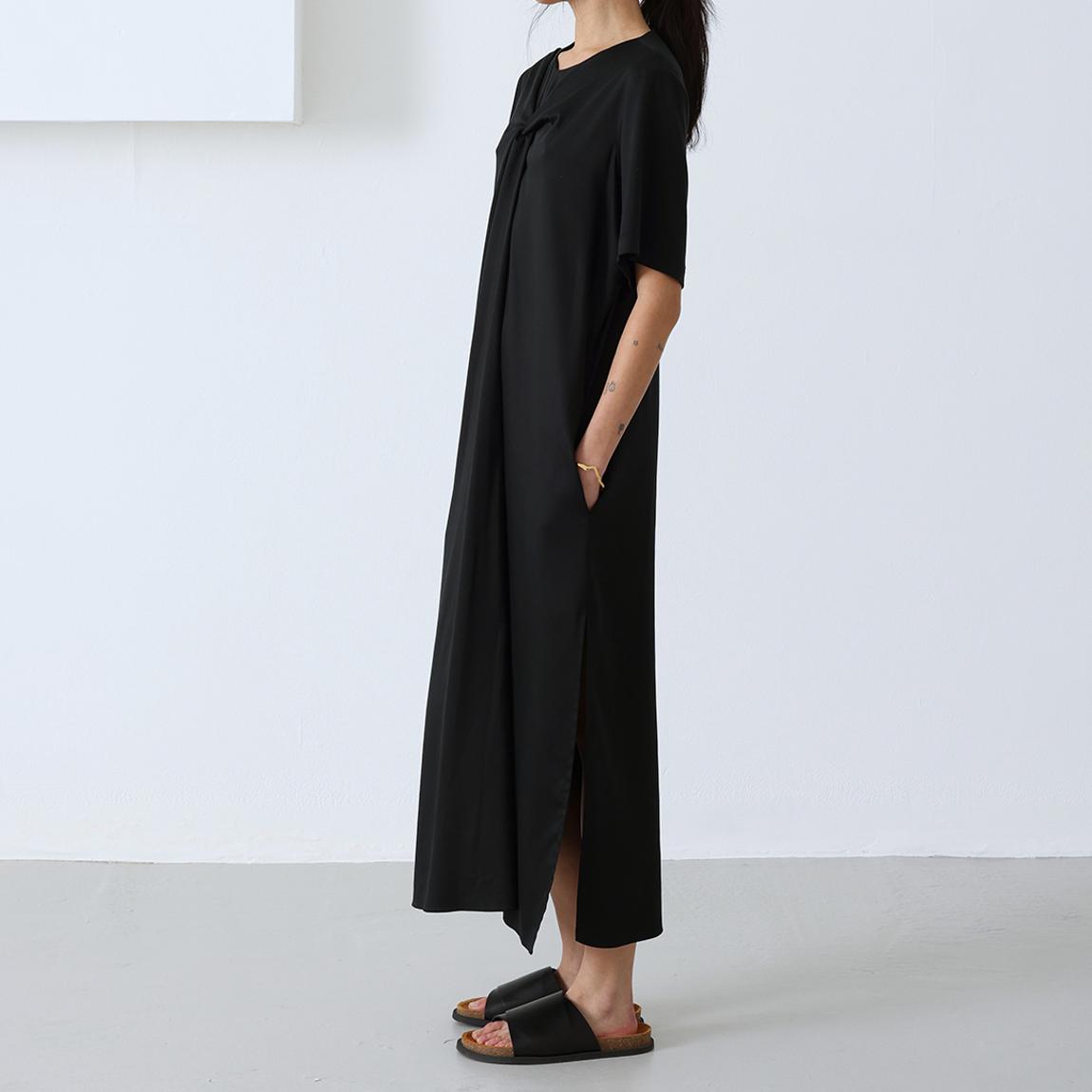 Black T-Shirt Twist Maxi Dress main product photo