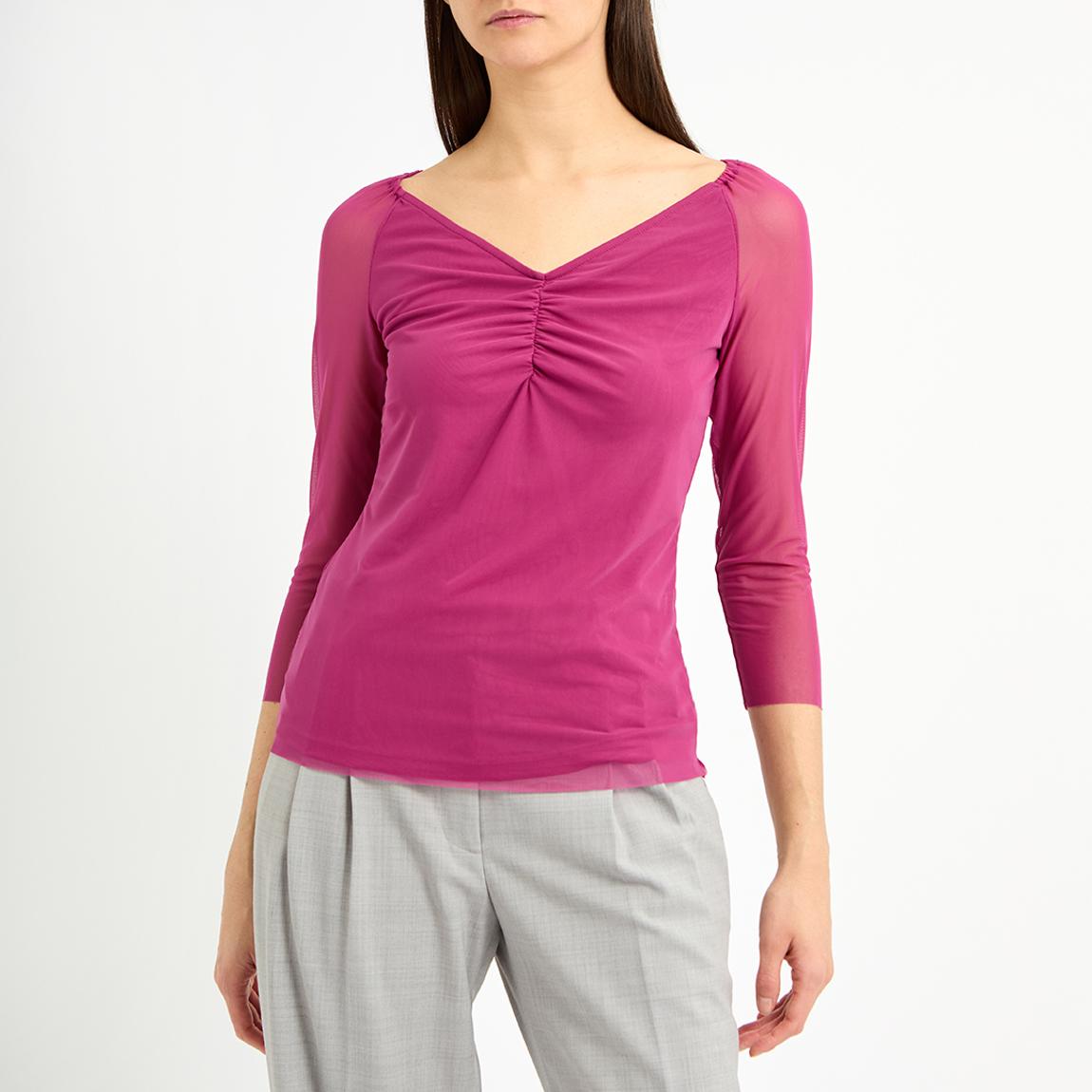 Fuschia Paradiso Ruched Blouse main product photo