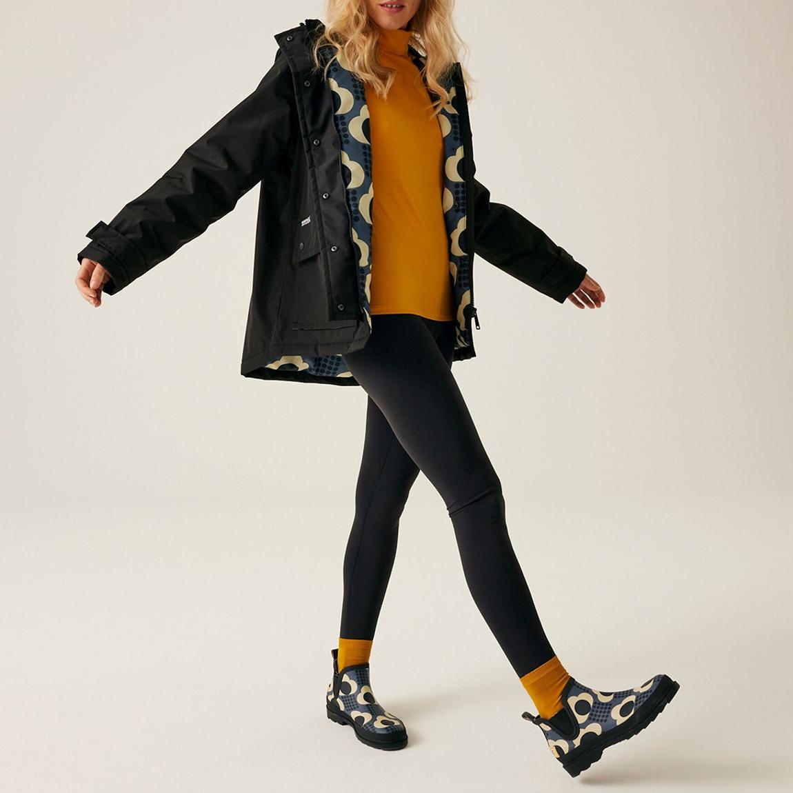 Black Orla Kiely Waterproof Jacket main product photo