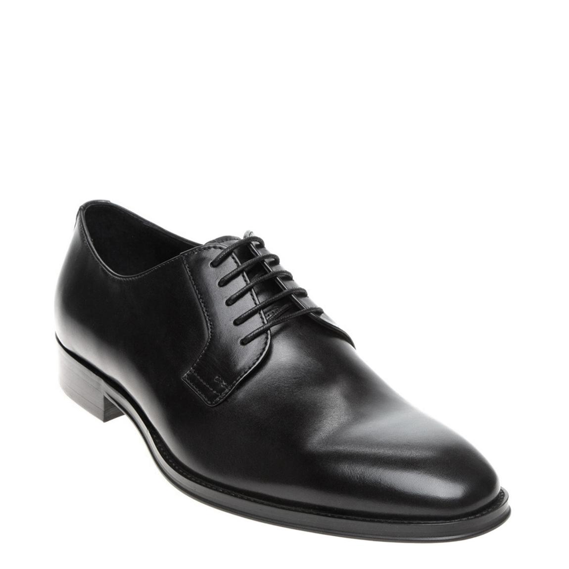 Black Leather Mumford Plain Derby Shoe main product photo