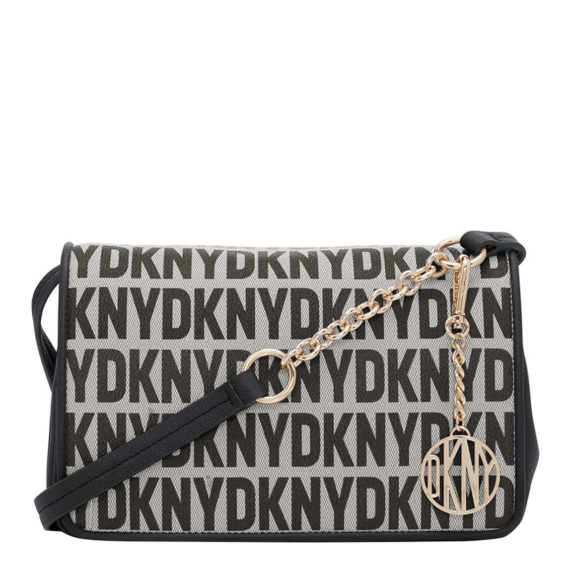 Black Logo Seventh Avenue Medium Flap Handbag main product photo