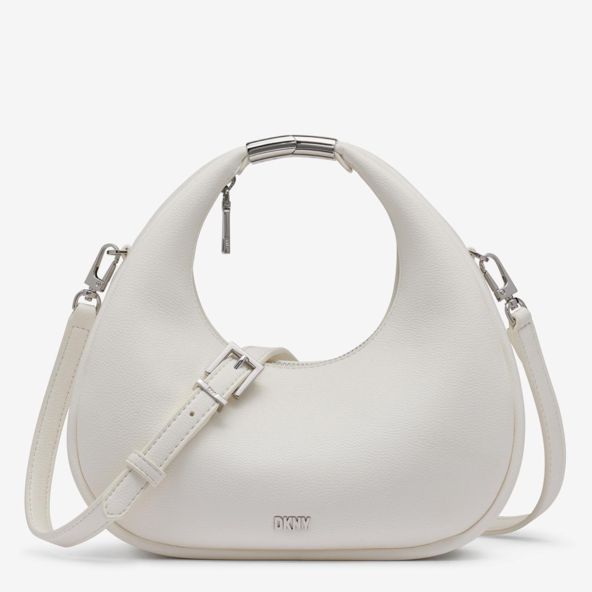 White Margot Crescent Crossbody Handbag main product photo
