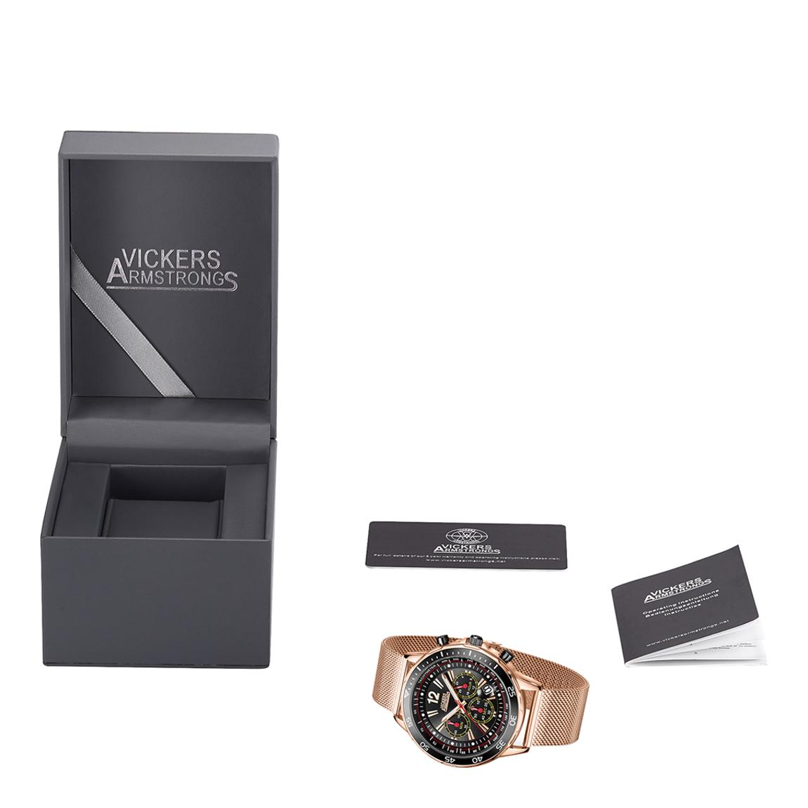 Rose Black Vickers Armstrong Limited Edition Hand Assembled Chopper Watch 45mm main product photo