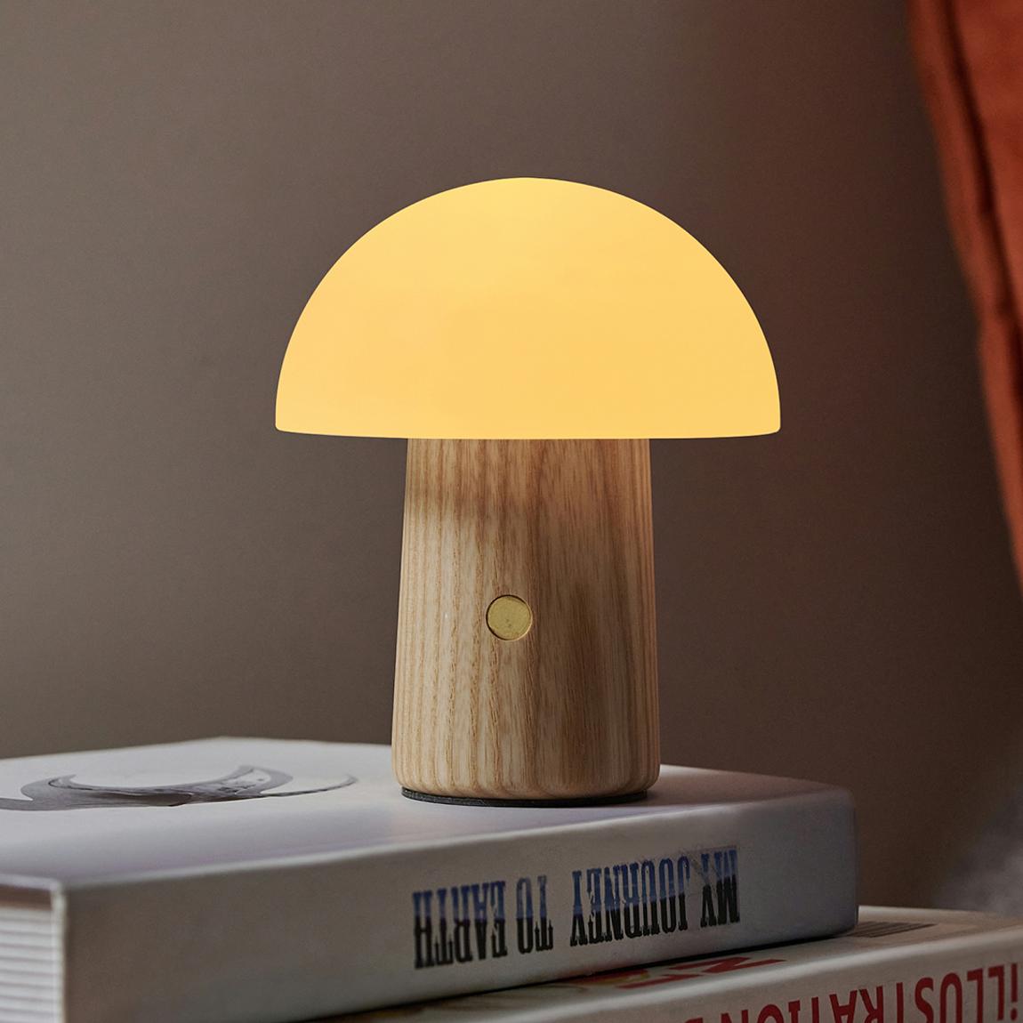 White Ash Alice Super Mini Mushroom Lamp main product photo