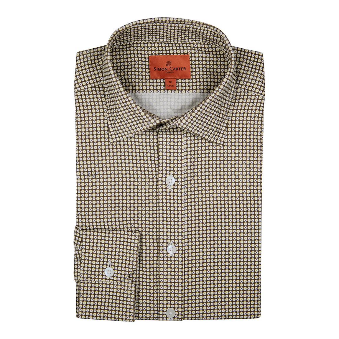 Blue Circle Print Cotton Shirt main product photo