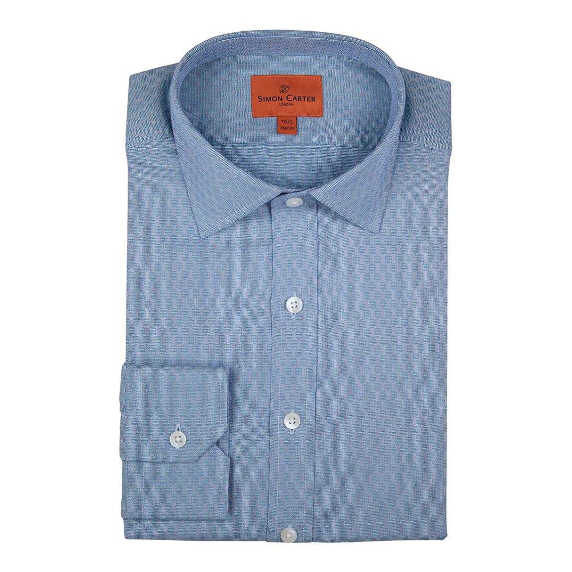 Sky Textured Weave Cotton Shirt main product photo