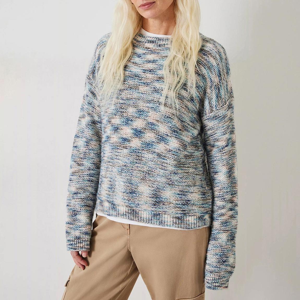 Blue Marl Drop Shoulder Jumper main product photo