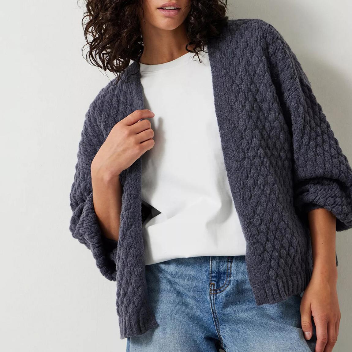 Slate Textured Cardigan main product photo