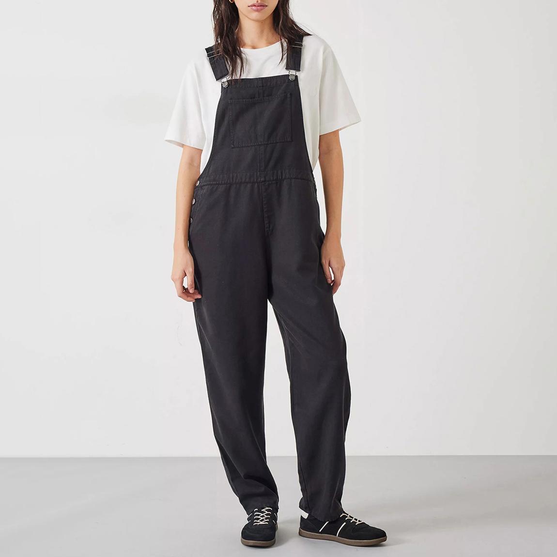Washed Black Dungarees main product photo