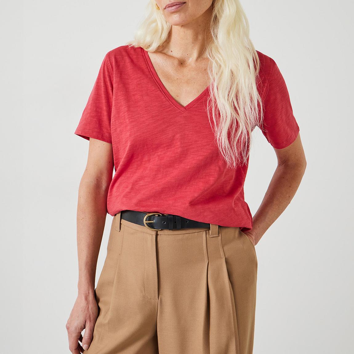 Raspberry Slub T-Shirt main product photo