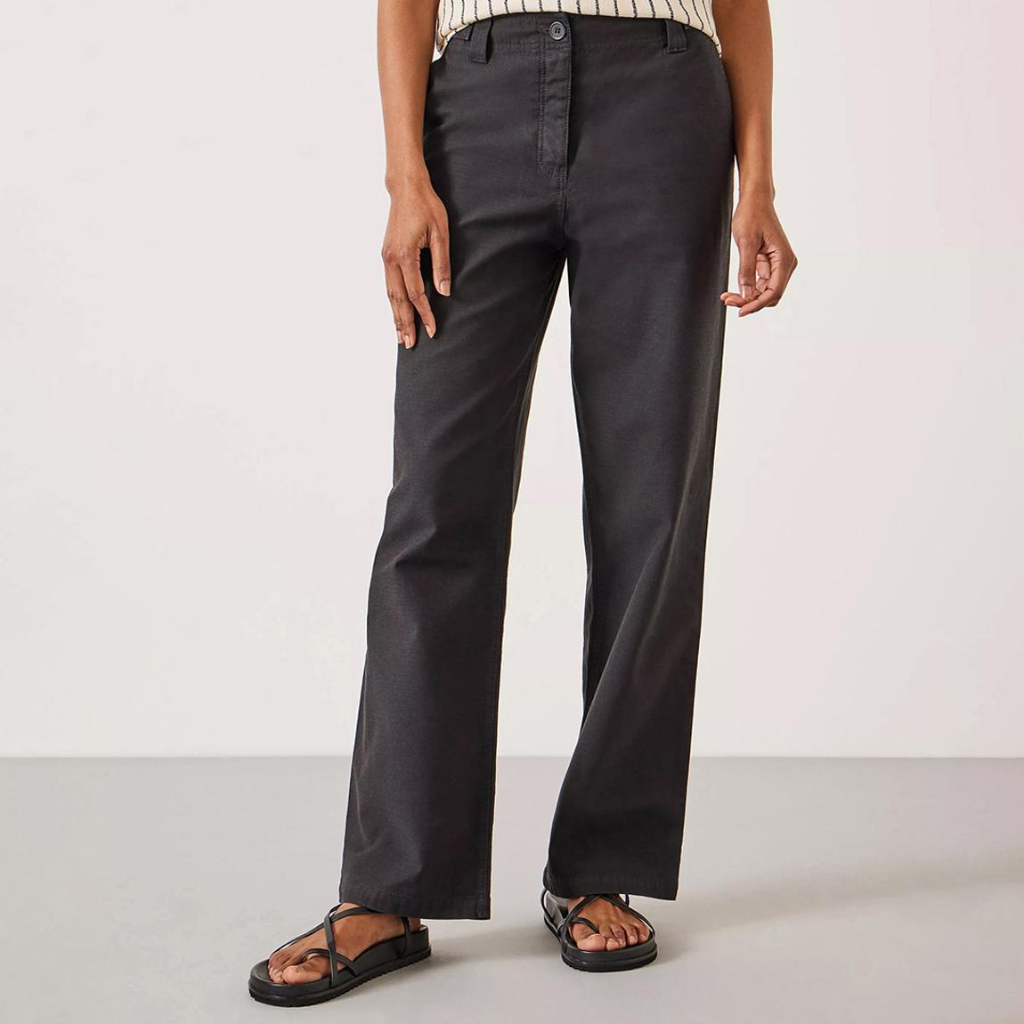 Washed Black Straight Trousers main product photo