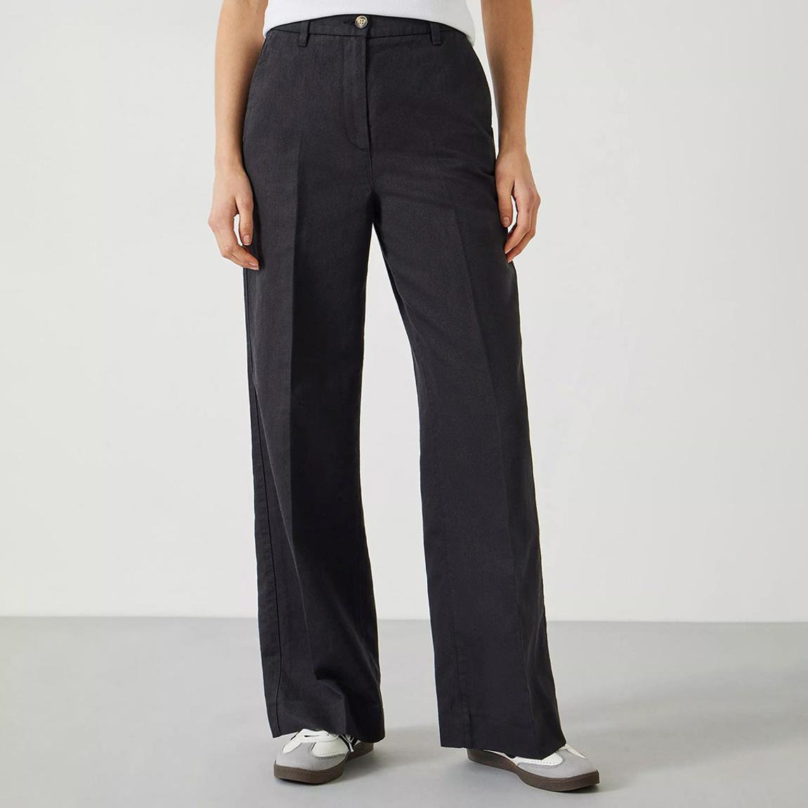 Black Tailored Wide Leg Trousers main product photo