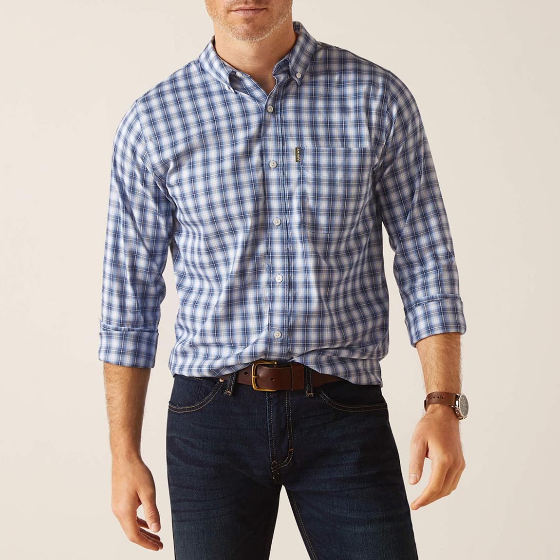 Men's Blue Plaid Napa Shirt main product photo