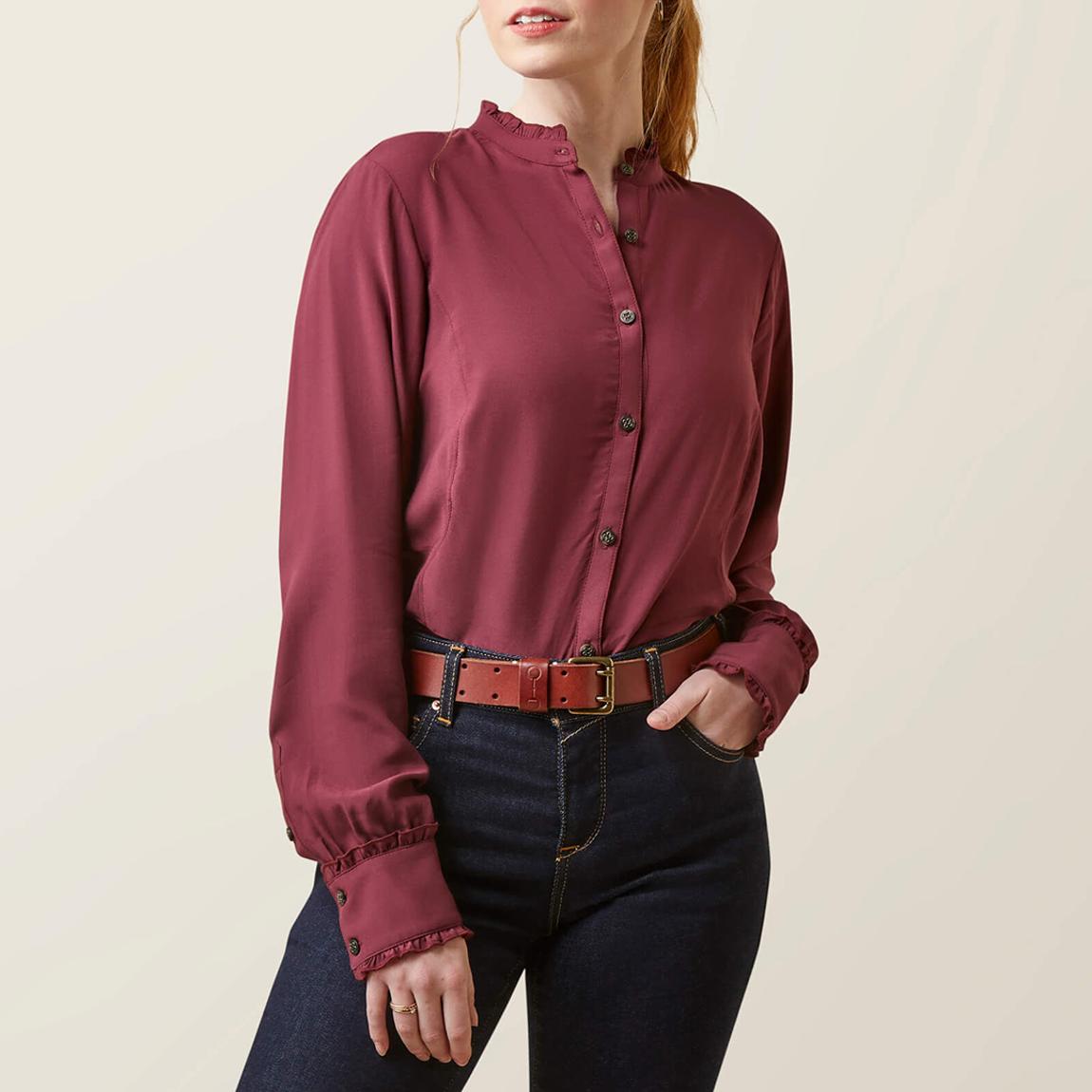 Burgundy Clarion Blouse main product photo