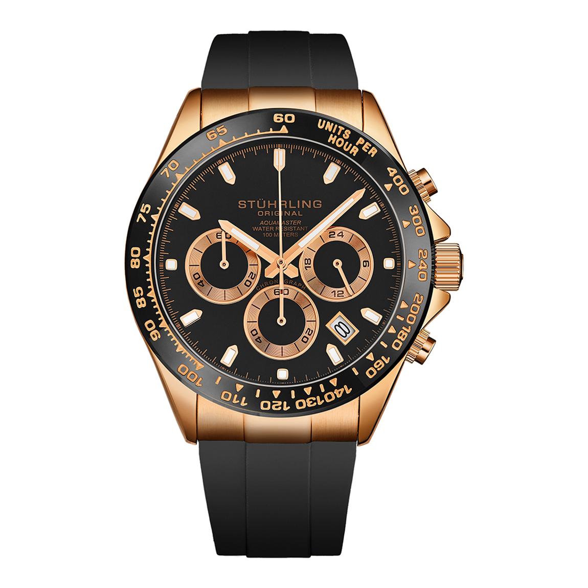 Black Men's Quartz Chronograph Watch 42mm main product photo