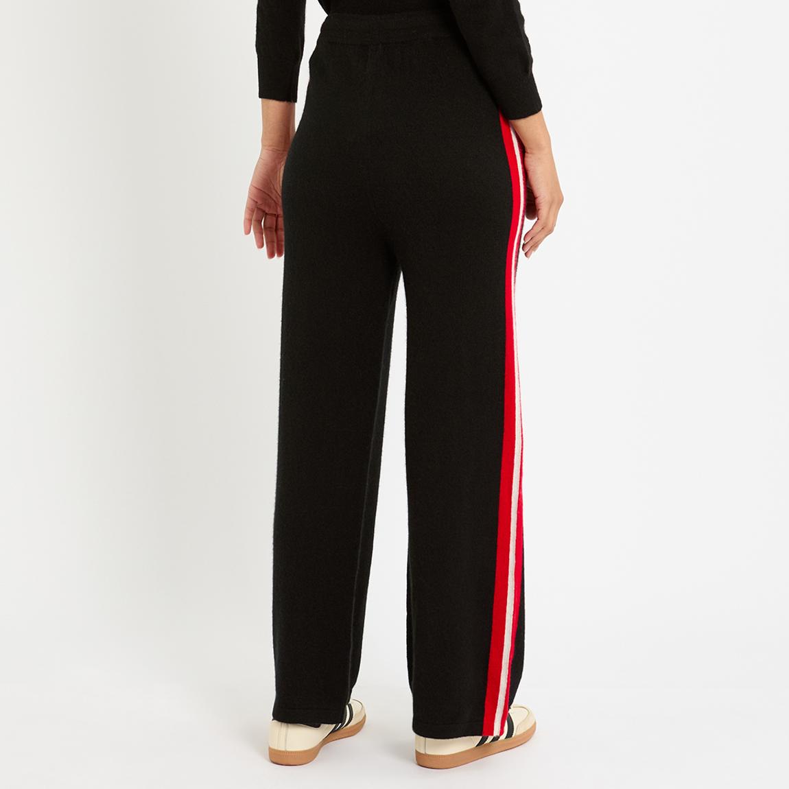 Black Cashmere Contrast Trim Joggers main product photo