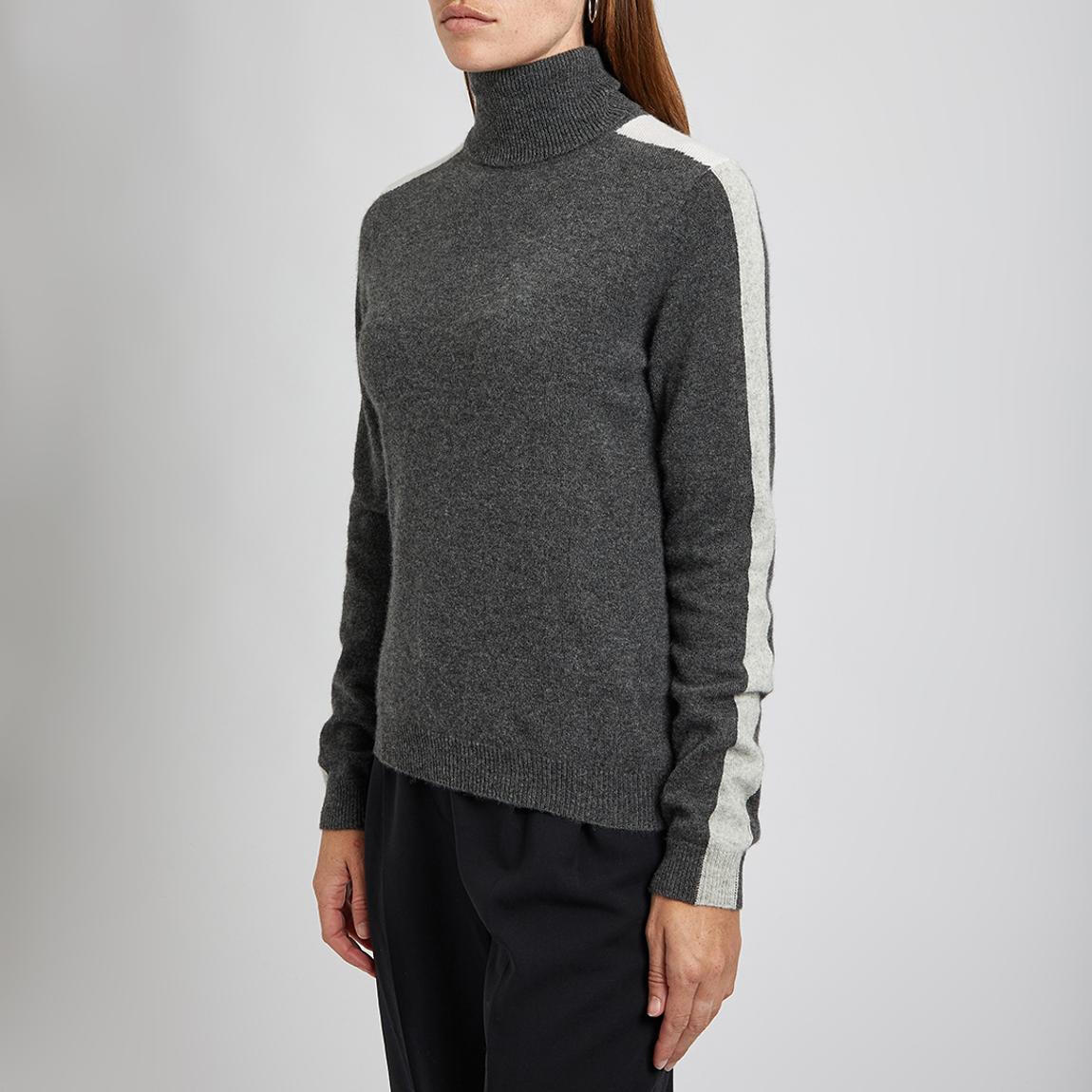 Slate Contrast Sleeve Cashmere Jumper main product photo