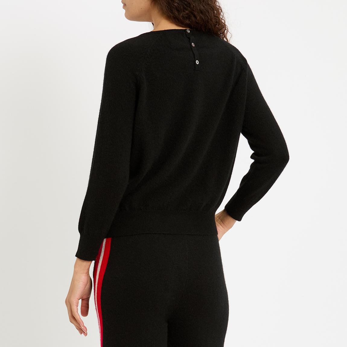 Musturd Button Back Crew Jumper main product photo