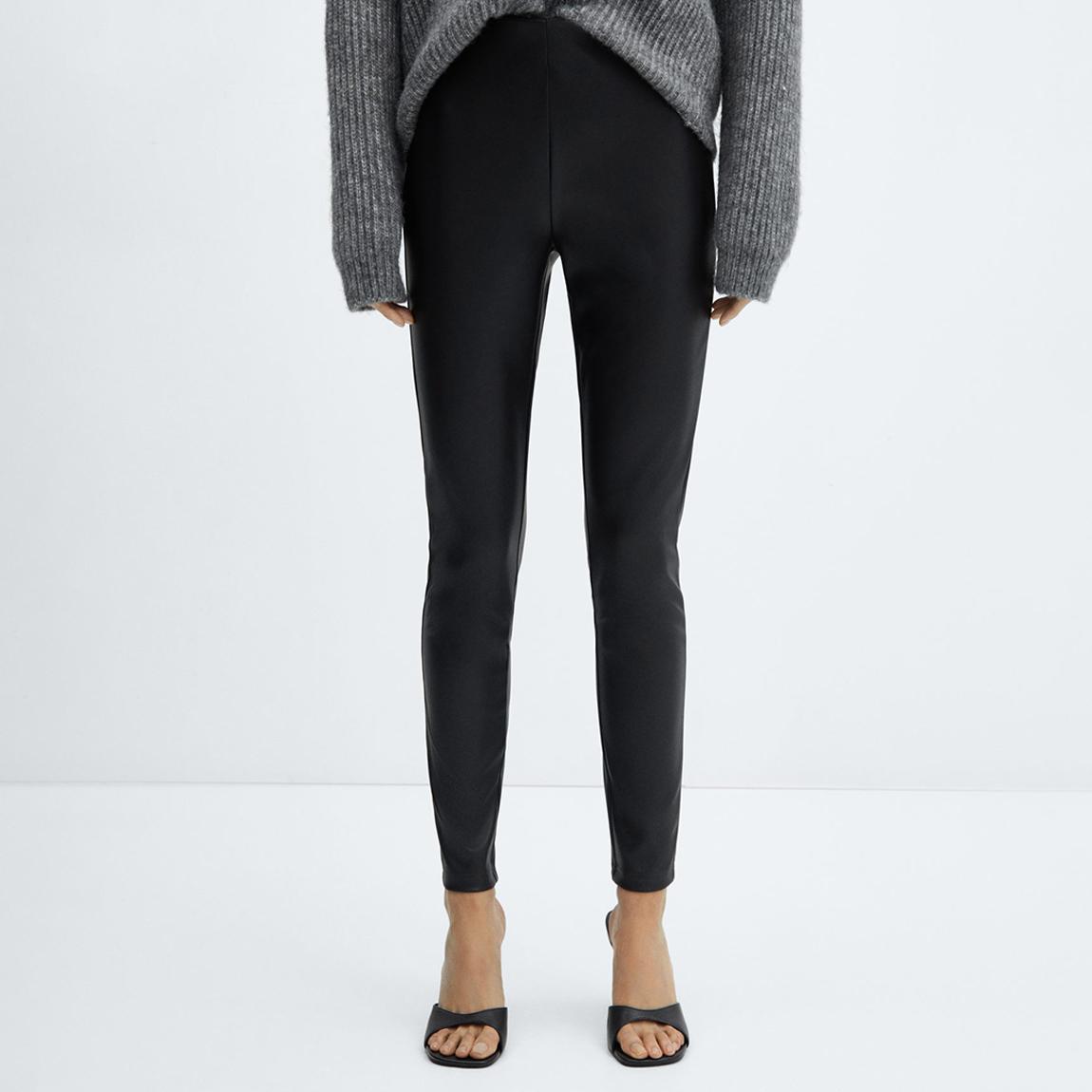 Black Leather Look Leggings main product photo