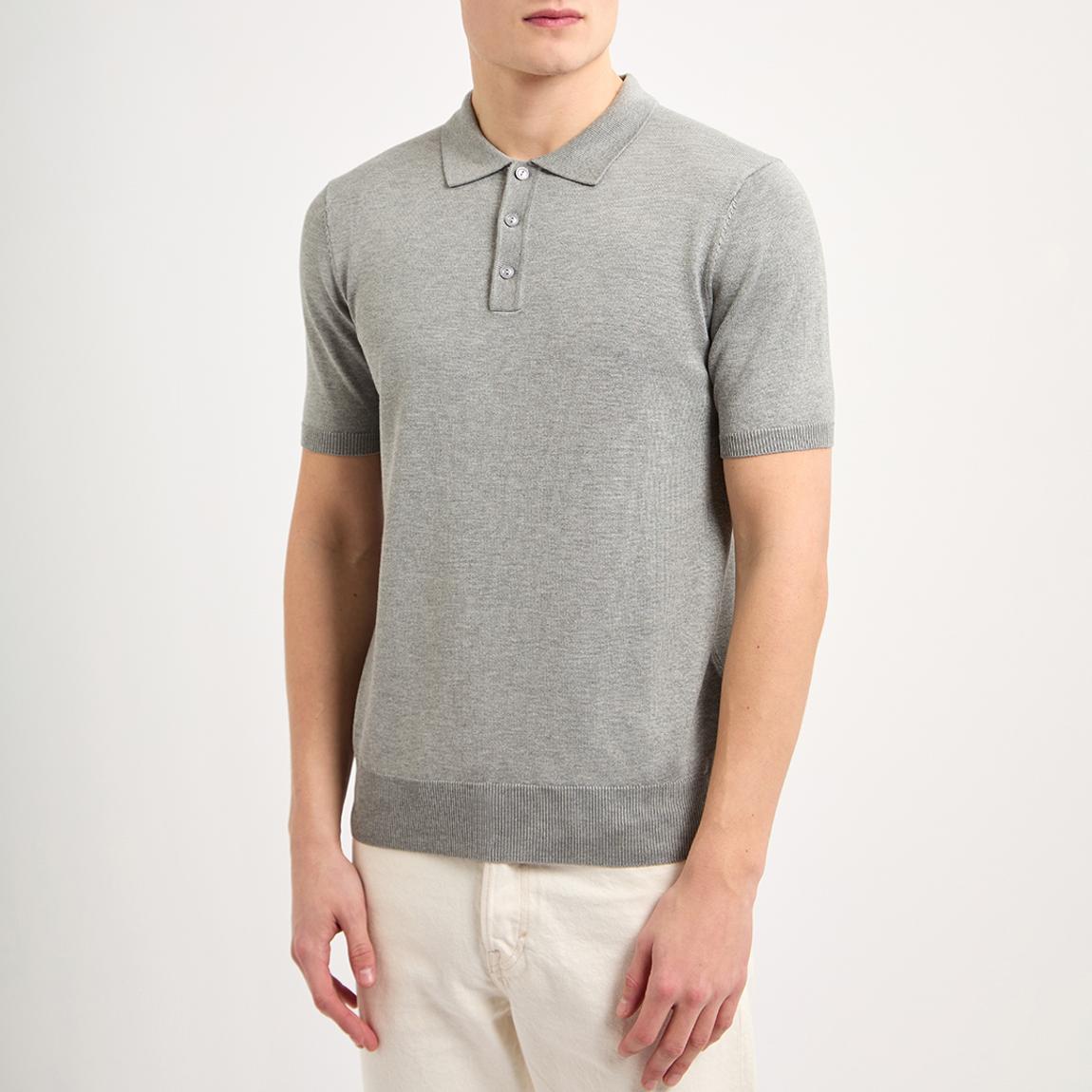 Light Grey Buttoned Polo Shirt main product photo