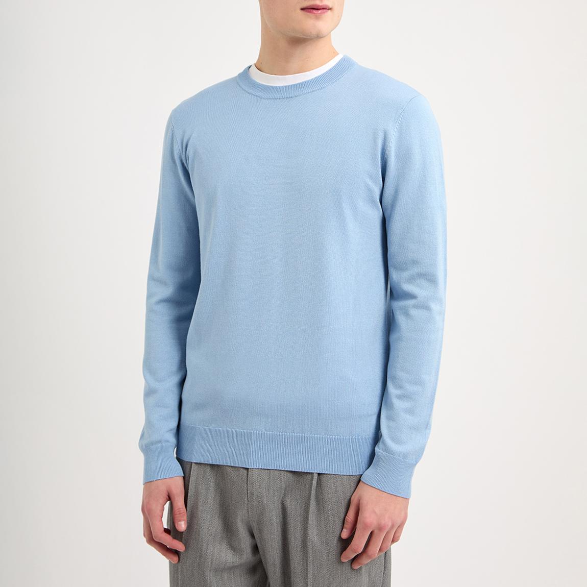 Light Blue Crew Neck Knit Jumper main product photo
