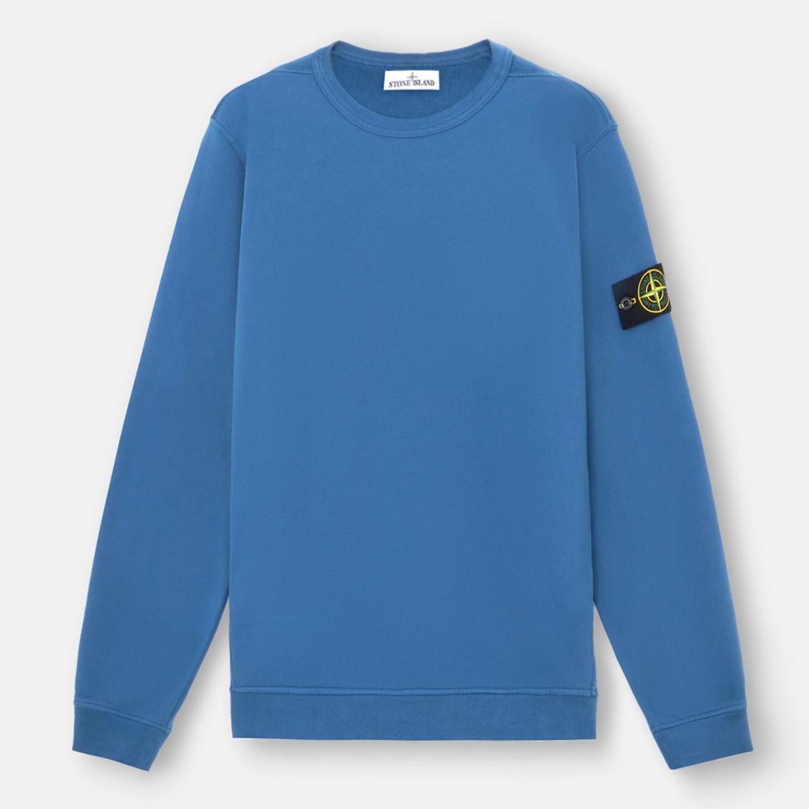 Blue Crew Neck Organic Cotton Sweatshirt main product photo