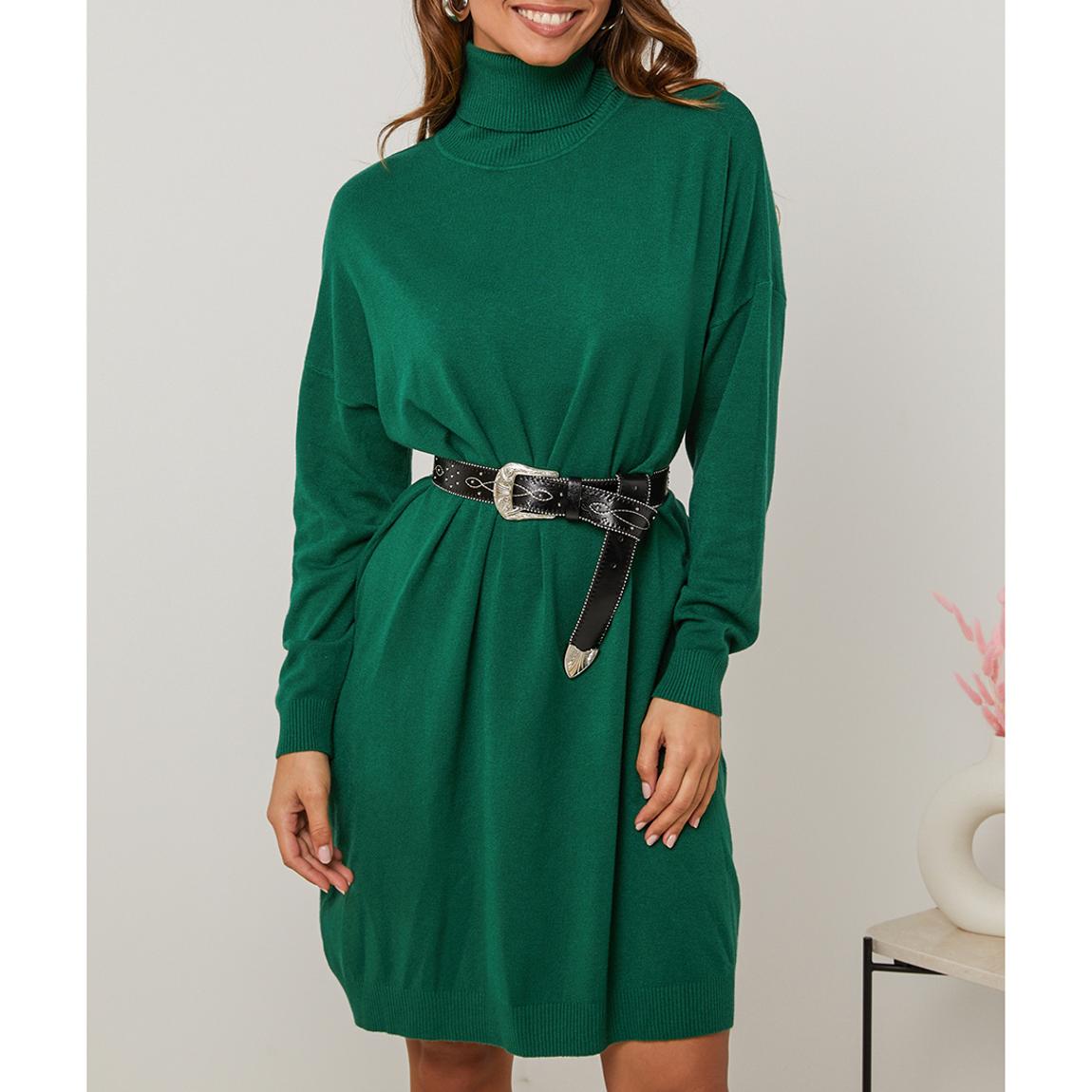 Emerald Cashmere Blend Mini Dress main product photo