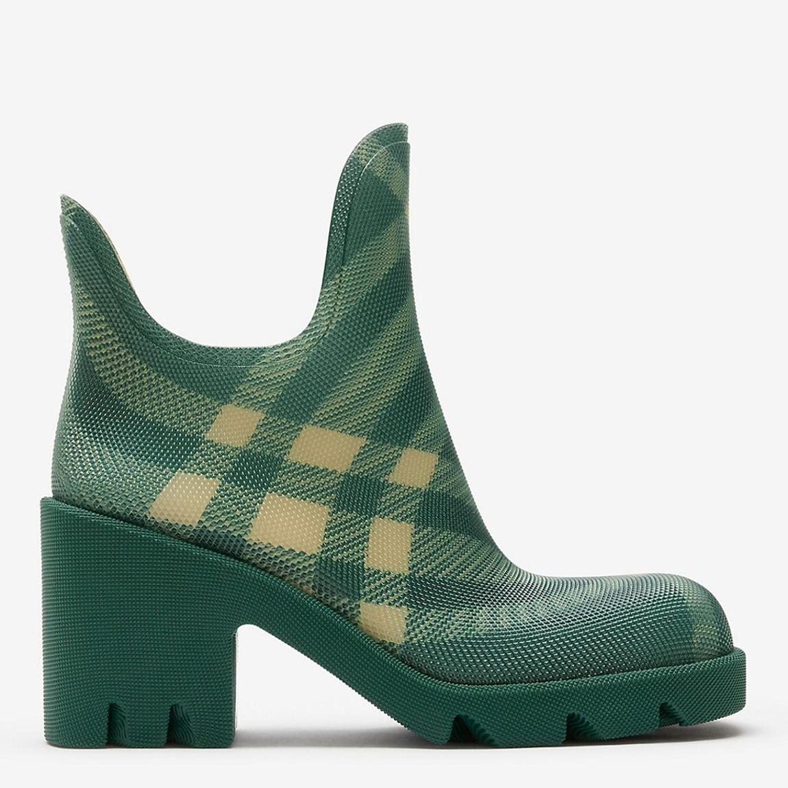 Women's Green Check Marsh Heeled Boots main product photo