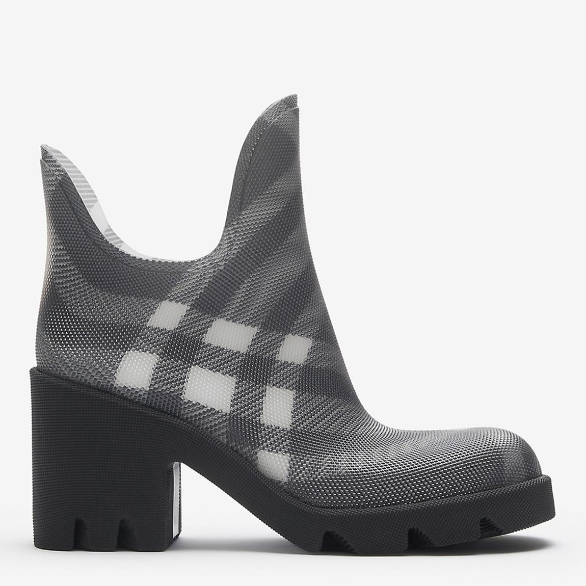Women's Black Check Marsh Heeled Boots main product photo