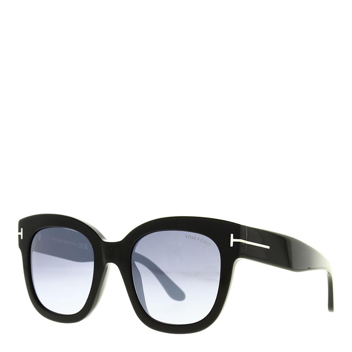Women's Shiny Black Tom Ford Sunglasses 52mm main product photo