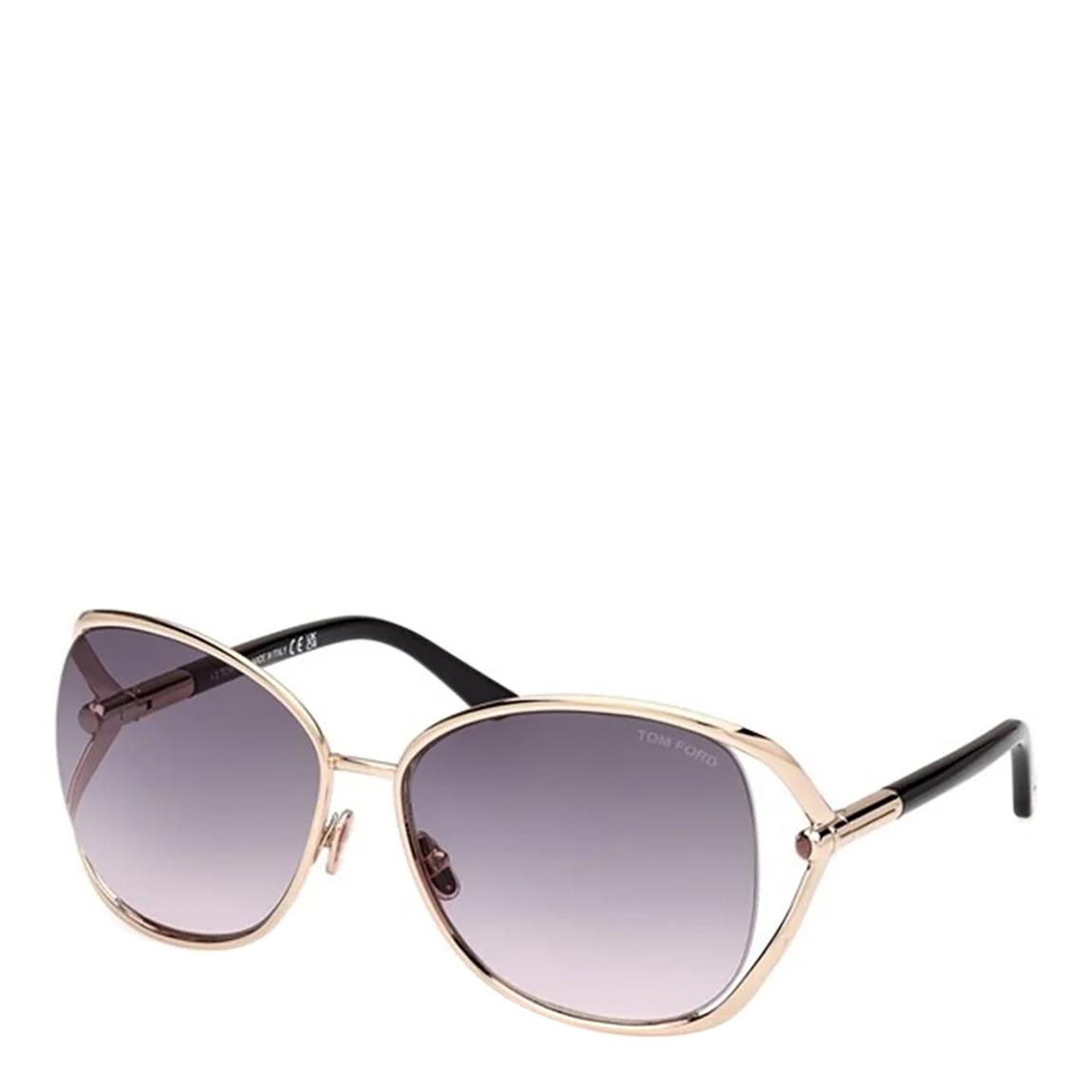 Women's Shiny Rose Gold Tom Ford Sunglasses 62mm main product photo