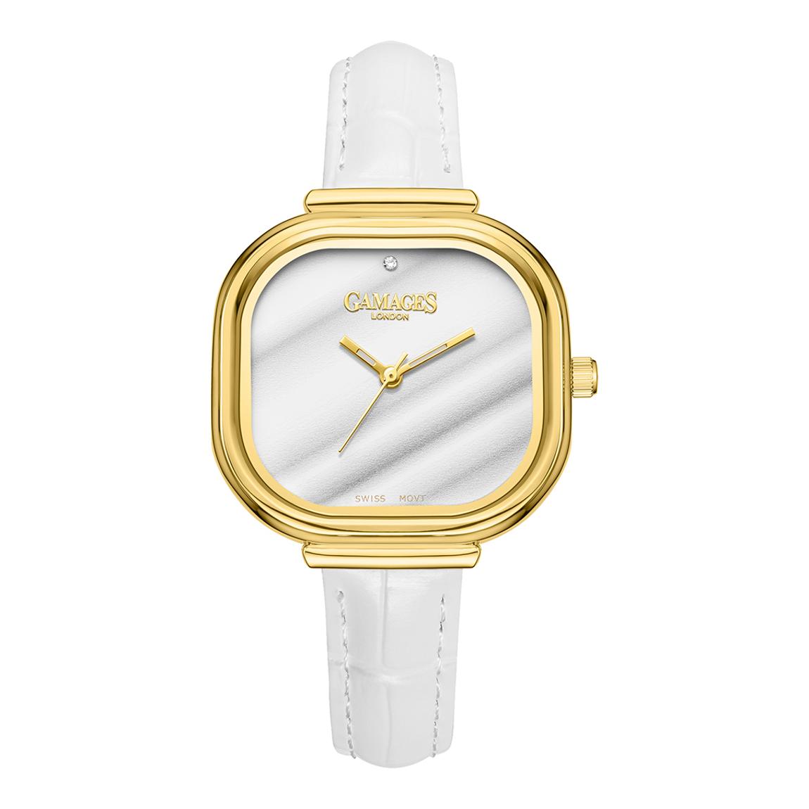 Gold White Gamages Of London Ladies Mirror Diamond 35mm main product photo