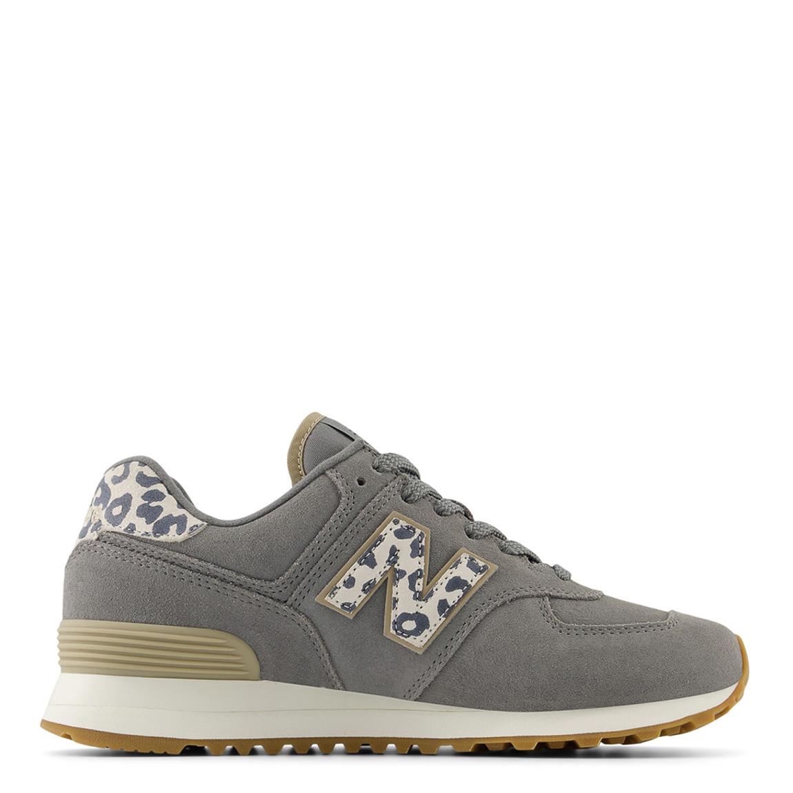 Women's Grey Animal Print 574 Trainers main product photo