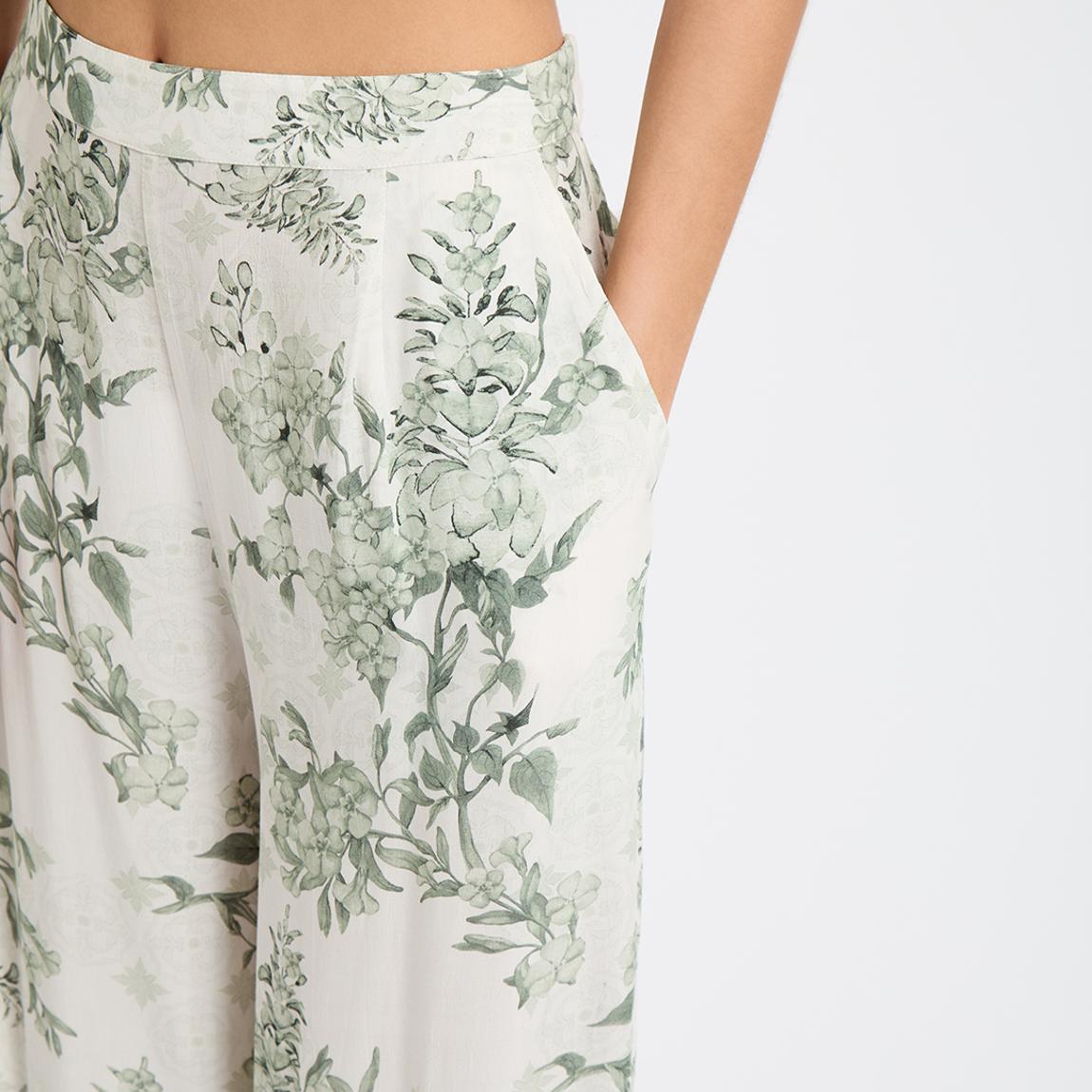 Sage Floral Print Trouser main product photo