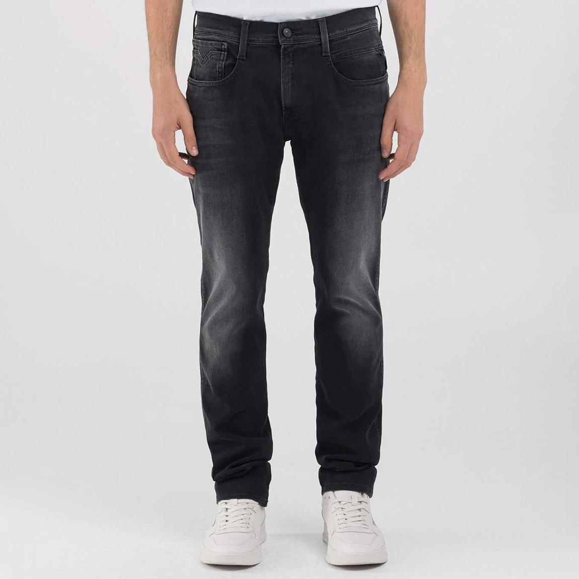 Black Anbass Hyperflex Slim Stretch Jeans main product photo