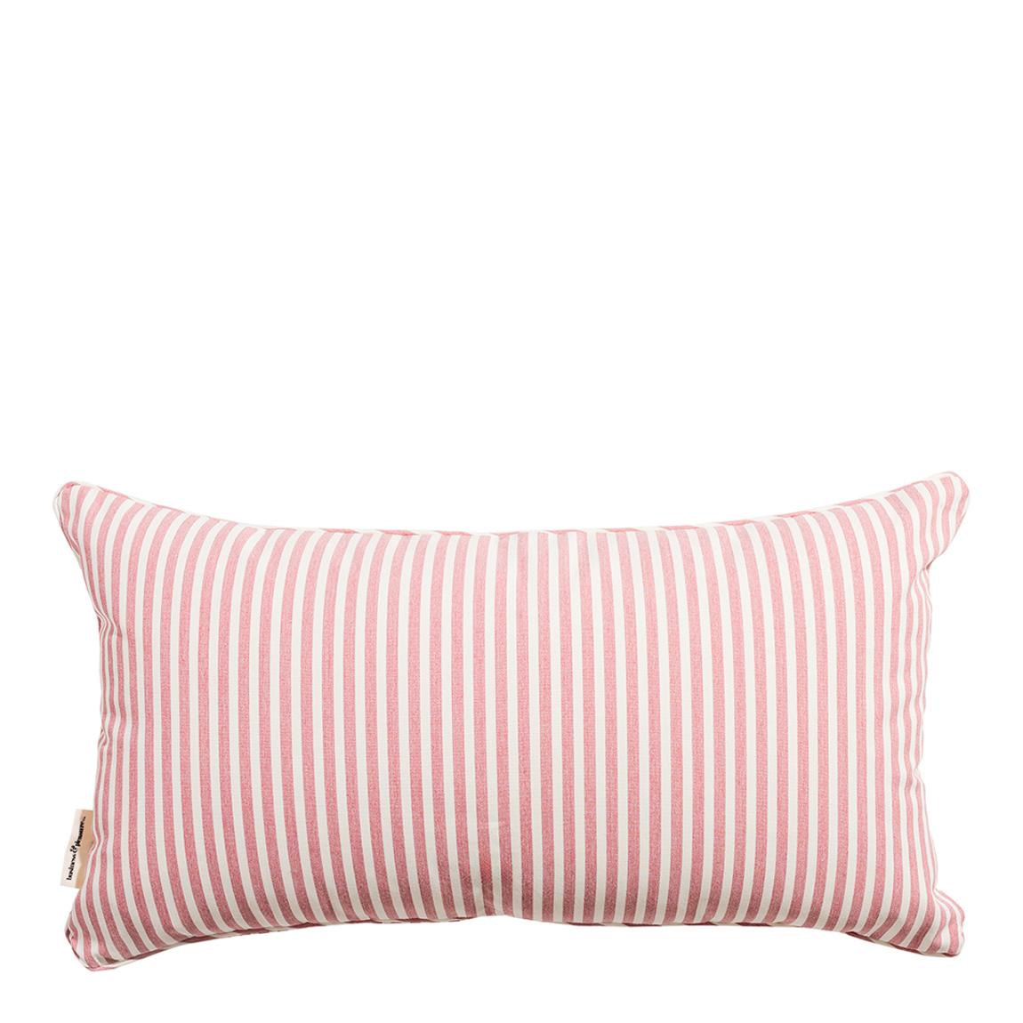 Laurens Pink Stripe Rectangle Throw Pillow main product photo