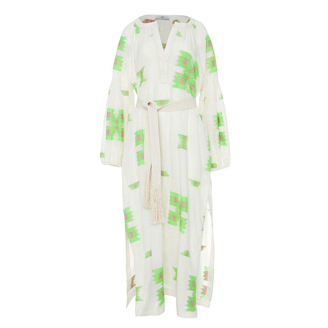 Green-White Adela Long Dress main product photo