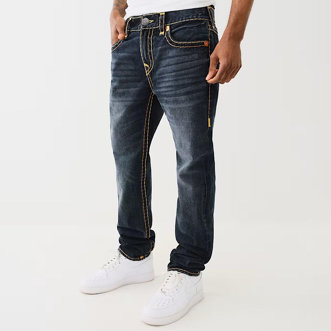 True Religion Dark Blue Rocco Super T Relaxed Skinny Jeans