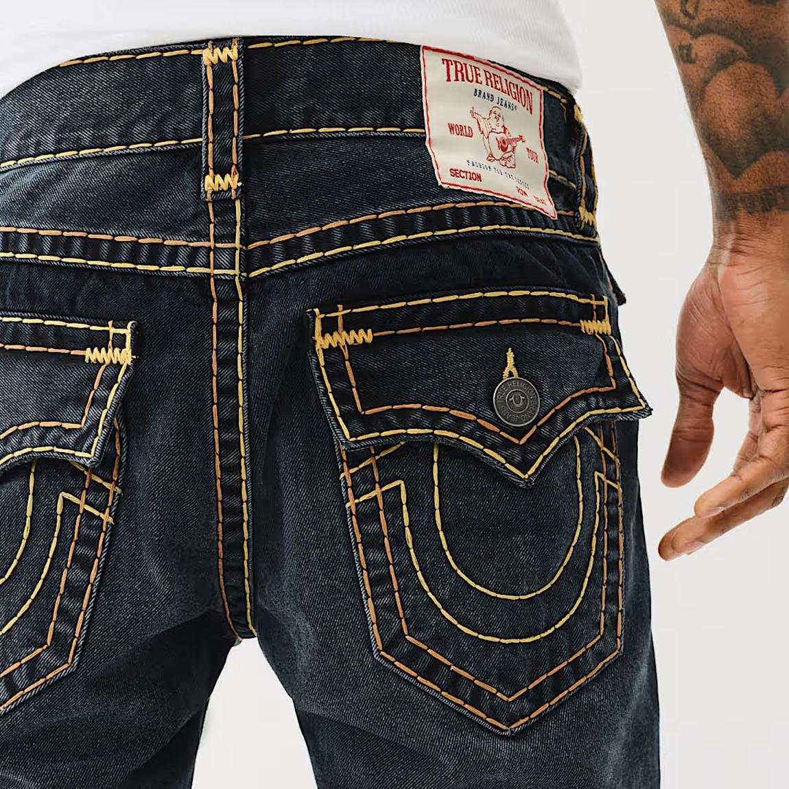 True Religion Dark Blue Rocco Super T Relaxed Skinny Jeans