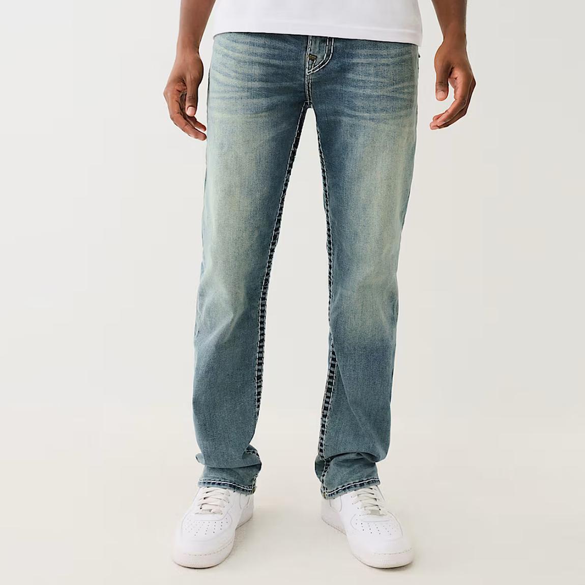 Mid Blue Ricky Super T Straight Stretch Jeans main product photo
