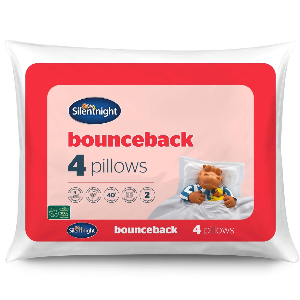 Silentnight Luxury Overlocked Bounceback Pillow - 4 Pack main product photo