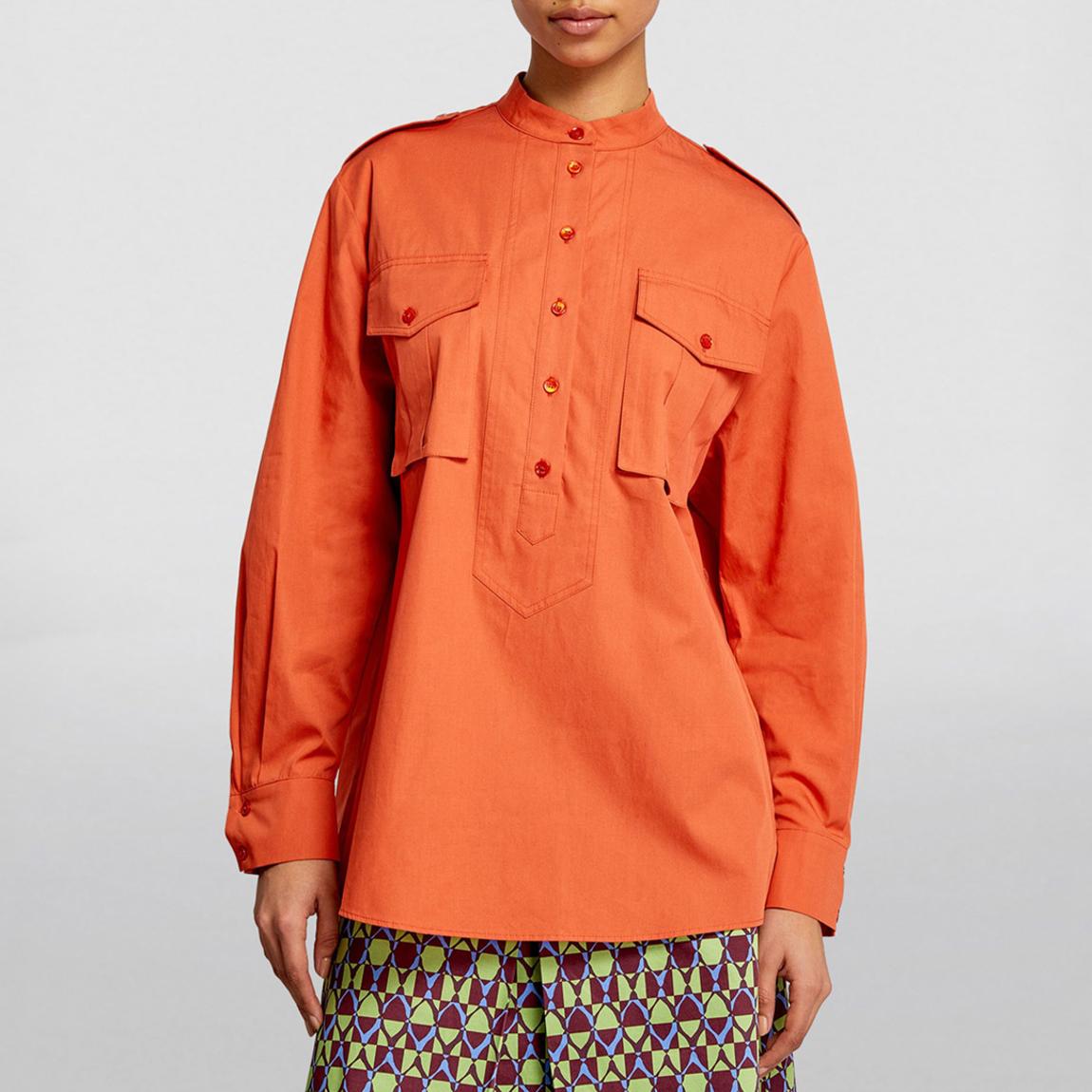 Orange Koro Cotton Shirt main product photo
