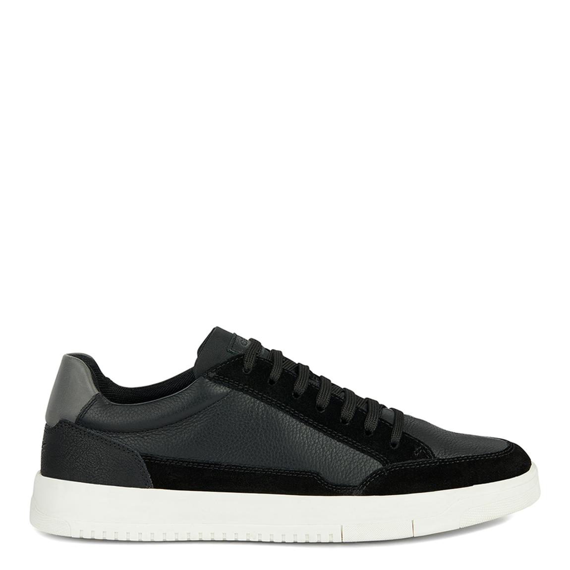 Mens Black Leather Segnale Trainer main product photo