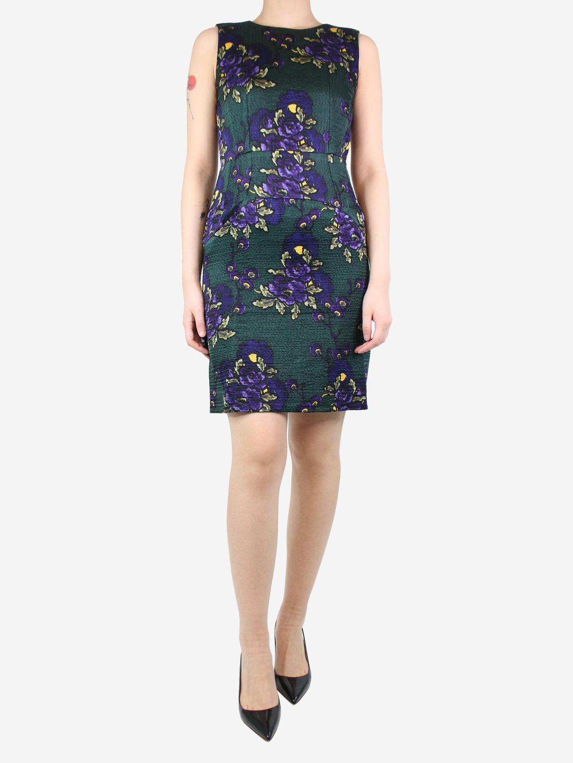 Pre-Loved Marni Green sleeveless floral-printed wool-blend dress -  BrandAlley