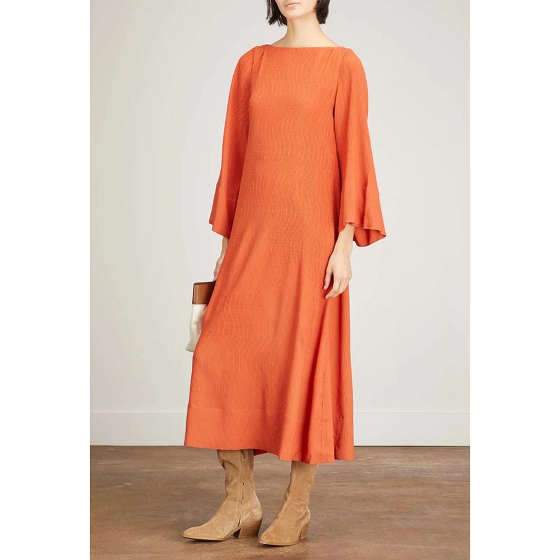 malene birger orange dress Mid-length dress