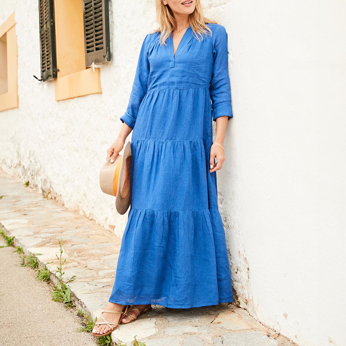 Lapis Kate Linen Maxi Dress main product photo